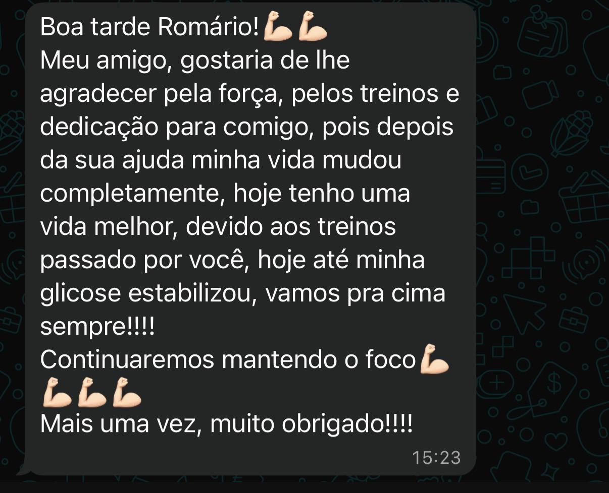 Feedback de aluna via WhatsApp