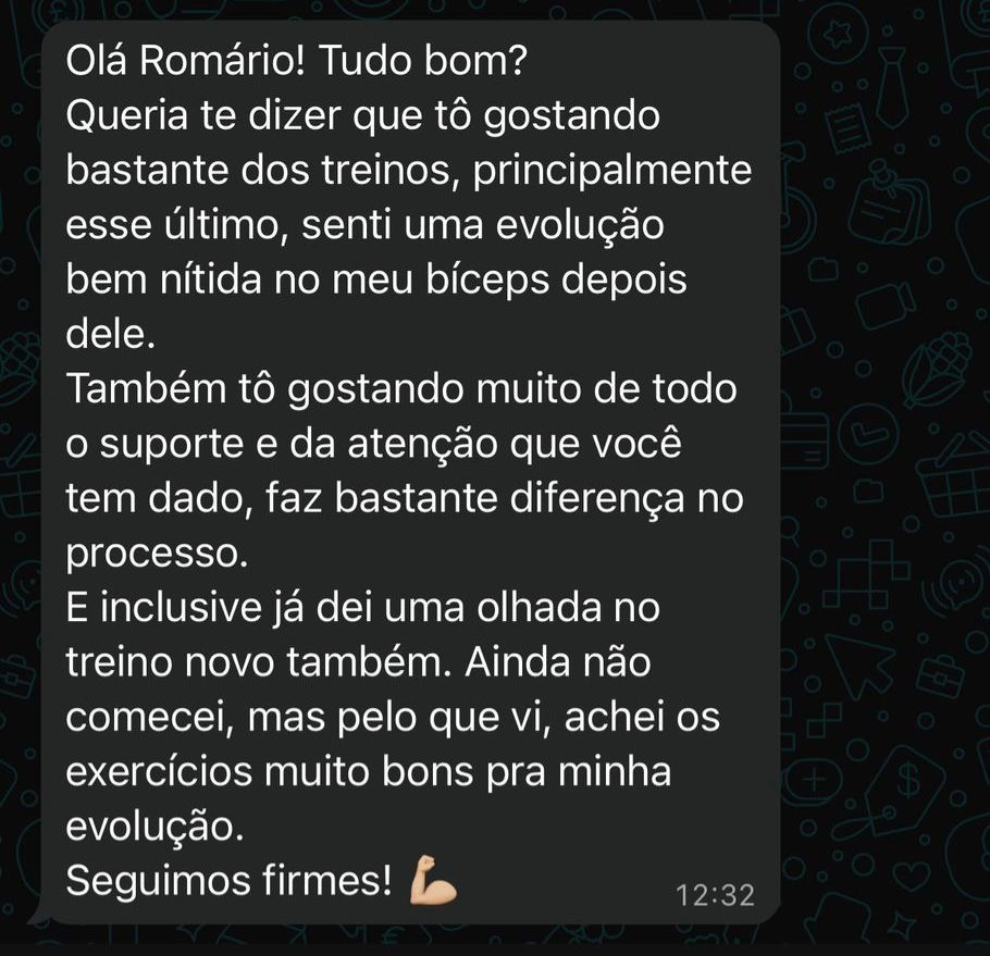 Feedback de aluna via WhatsApp