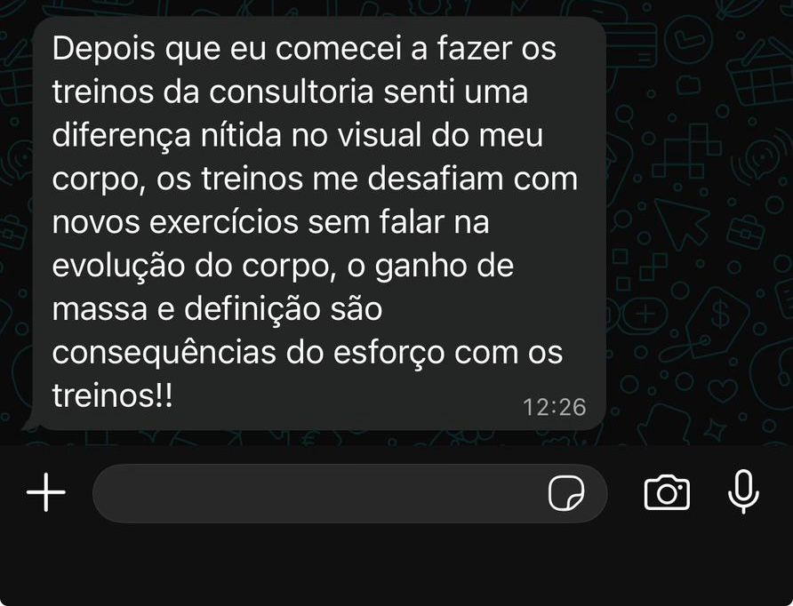 Feedback de aluna via WhatsApp